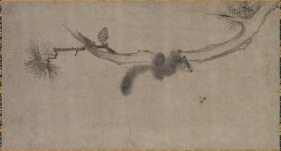 Ekorn på en furugren, 1500-tallet. av Song Tian