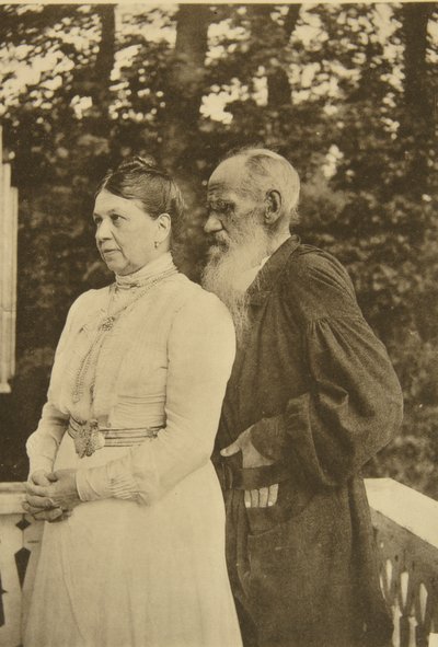 Den russiske forfatteren Leo Tolstoy og hans kone, Sophia, Russland, 1890-tallet. av Sophia Andreevna Tolstaya