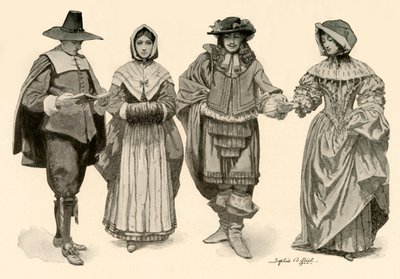 Klær i tiden 1620-1670, 1903, 1937. av Sophie B. Steel