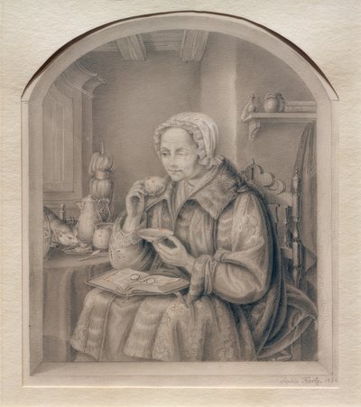Kvinne drikker kaffe av Sophie Hartz