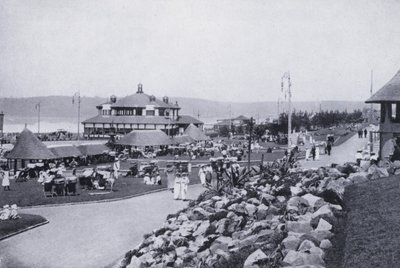 Generell utsikt over stranden, Durban (s/hvitt bilde) av South African Photographer