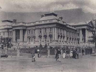 Houses of Parliament, Cape Town (s/hvitt bilde) av South African Photographer