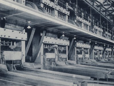 Interiør i et batteri, Crown Reef Gold Mining Company (s/hv-bilde) av South African Photographer