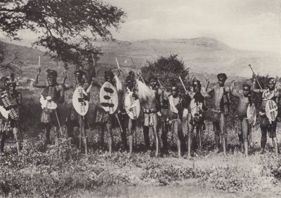 Kafir Warriors (s/hvitt bilde) av South African Photographer