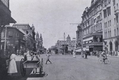 West Street, Durban (s/hvitt bilde) av South African Photographer