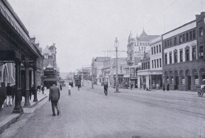 West Street, Durban (s/hvitt bilde) av South African Photographer