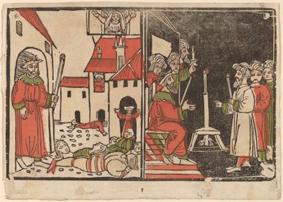 Massakren av det førstefødte og det egyptiske mørket av Spanish 15th Century