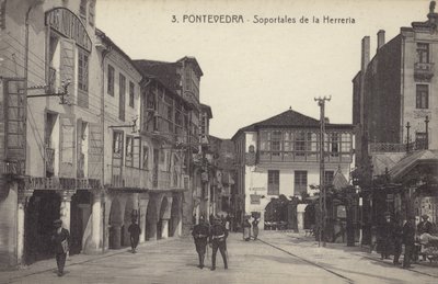Arkader i smedens verksted, Pontevedra, Spania (s/h-bilde) av Spanish Photographer