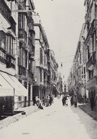 Cadiz: Calle Ancha (s/hvitt bilde) av Spanish Photographer