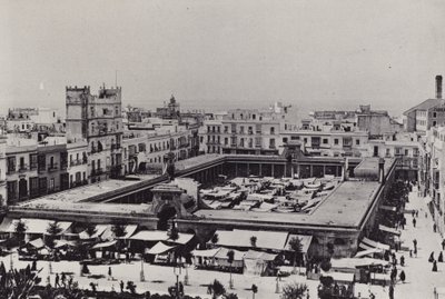 Cadiz: Plaza de Abastos (s/hvitt bilde) av Spanish Photographer