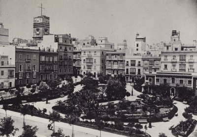 Cadiz: Plaza de Guerra Jimenez (s/hvitt bilde) av Spanish Photographer