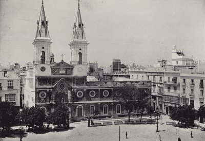 Cadiz: Constitution Square (s/hvitt bilde) av Spanish Photographer