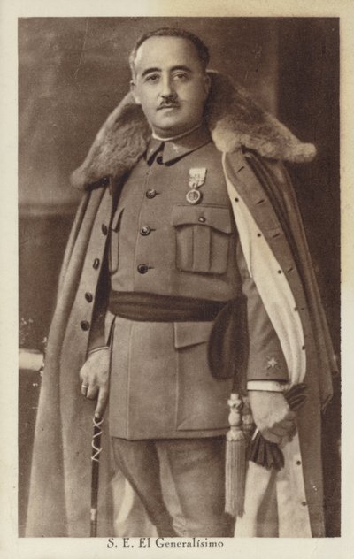 Francisco Franco, spansk general og diktator (s/h-foto) av Spanish Photographer