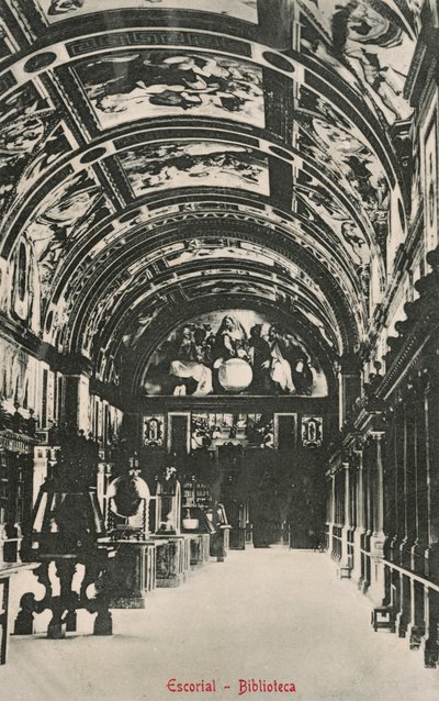El Escorial-biblioteket, Spania (s/h-bilde) av Spanish Photographer