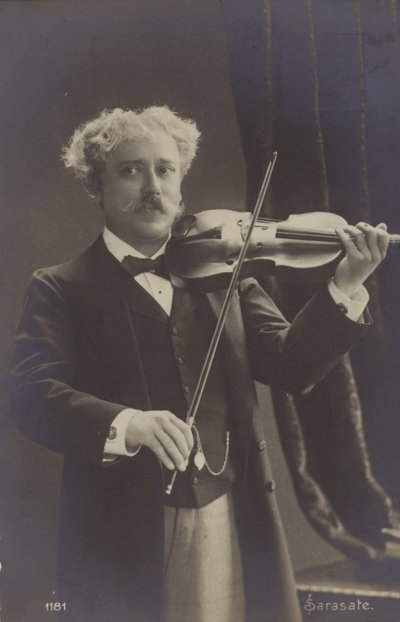 Portrett av Pablo de Sarasate av Spanish Photographer