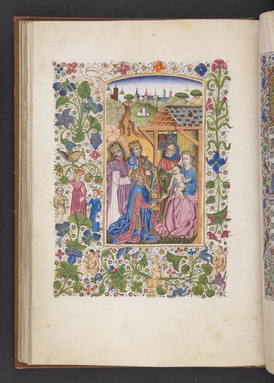 Legg til MS 50004 f.37v Adoration of the Magi, fra en 