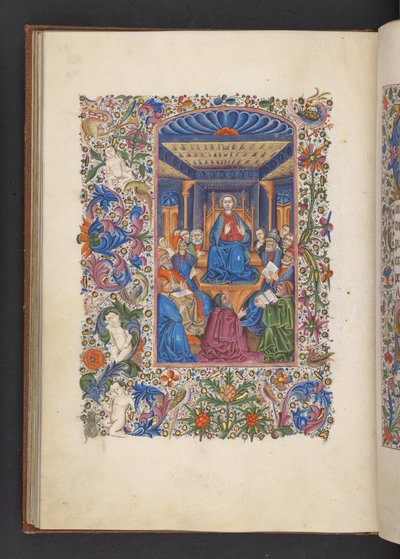 Legg til MS 50004 f.53v Kristus blant legene, fra en 