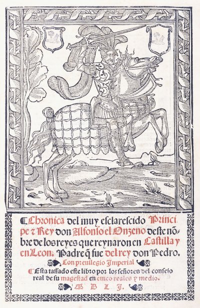 Alfonso XI, konge av Castilla og Leon, til hest, 1551 av Spanish School