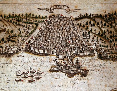 Alger (penn og blekk og akvarell på papir) (detalj av 268751) av Spanish School