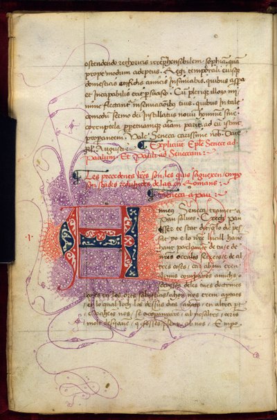 Burney 252, f. 4v, Puzzle initial 