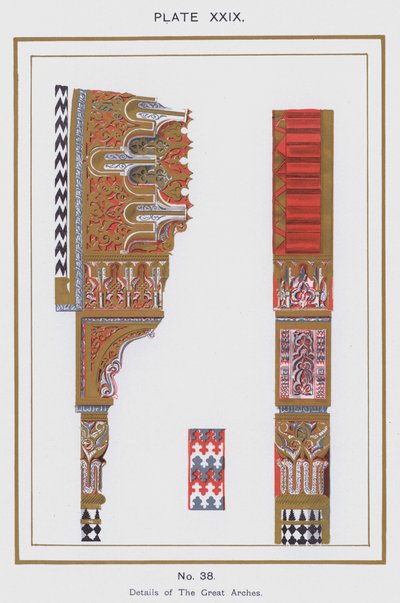 Detaljer om The Great Arches (farge litho) av Spanish School