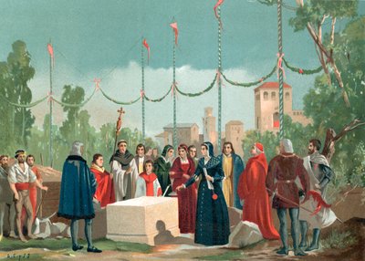 Stiftelsen av Hospital of the Latina i Madrid i 1506 av Spanish School