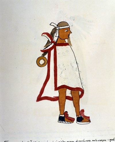 Mannen til det aztekiske folket i Codex Vaticanus 3738 (Codex Vat. Rios). Faksimile av manuskriptet av dominikaneren Pedro de los Rios, mellom 1570 og 1589, Bibl. Vatikanet. av Spanish School