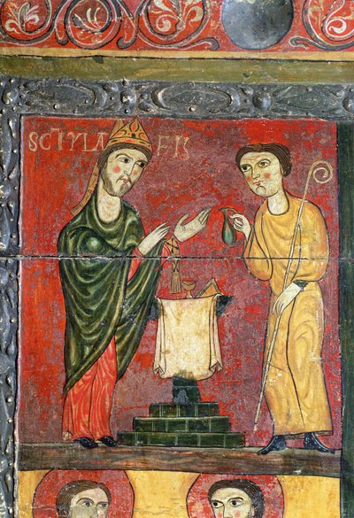 Messe av St. Hilaire, alter, detalj, første halvdel av 1200-tallet (tempera på tre) av Spanish School