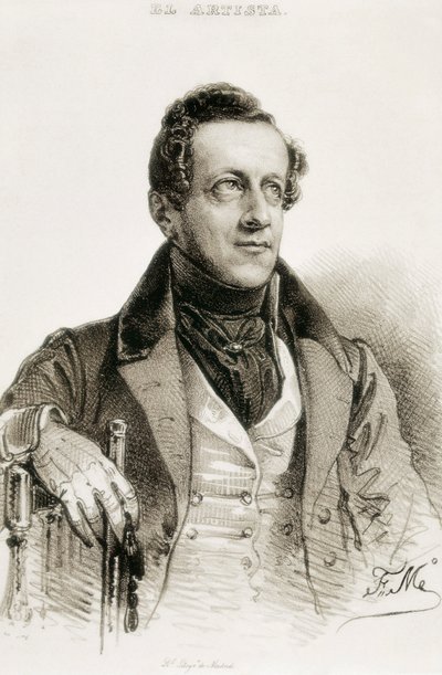 Portrett av Angel de Saavedra og Ramirez Baquedano, hertugen av Rivas av Spanish School