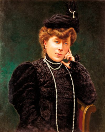 Portrett av hertuginnen av Maria del Carmen Villahermosa (1815-1905). Anonymt maleri. Slutten av 1800-tallet. av Spanish School