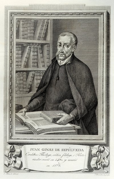 Portrett av den spanske humanisten og religiøse Juan Gines de Sepulveda (1490-1573) av Spanish School