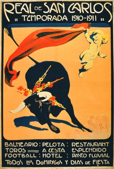 Plakat som annonserer arrangementene på «Real de San Carlos» av Spanish School