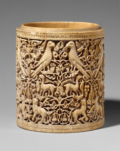 Pyxis, ca. 950–75 (elfenben) av Spanish School