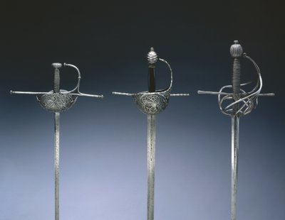 Rapiers, ca. 1650 (stål, lær og tre) av Spanish School
