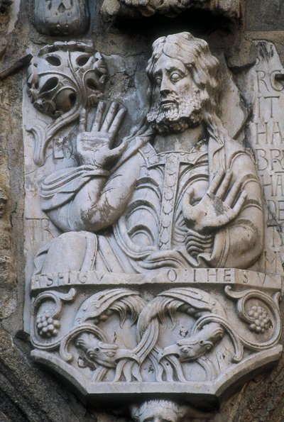 Representasjon av profeten Abraham, relieff av fasaden til gullsmedene (platerias) av Spanish School