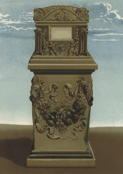 Romersk begravelsesurne (chromolitho) av Spanish School