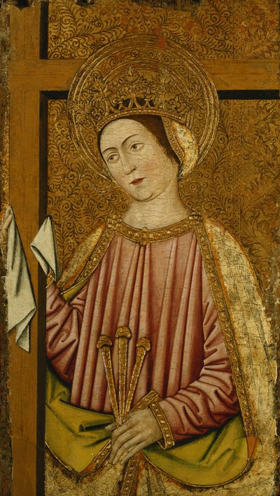 Saint Helen holder korset av Spanish School