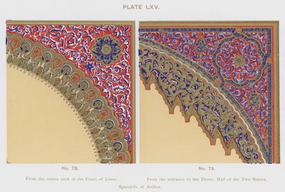 Spandrils of Arches (farge litho) av Spanish School