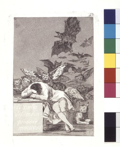 The Sleep Of Reason produserer monstre (etsing og akvatint) av Spanish School