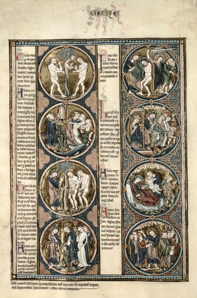 Toledo Bibelen Moralisee f.7v av Spanish School