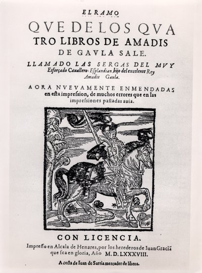 Tittelside til Amadis de Gaula, 1588 av Spanish School
