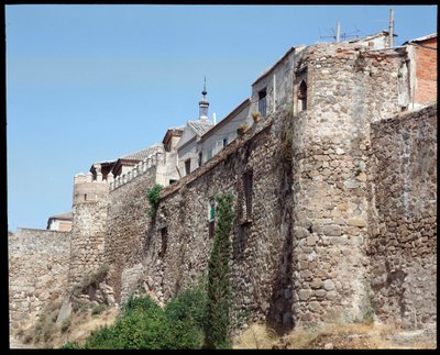 Utsikt over veggene, Toledo Spania (Utsikt over veggene, Toledo) av Spanish School