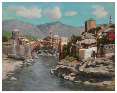 Den gamle broen i Mostar, Bosnia av Spiro Bocaric