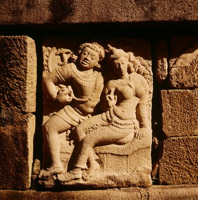 Avlastning av et Mithuna-par på Isurumuniya av Sri Lankan School