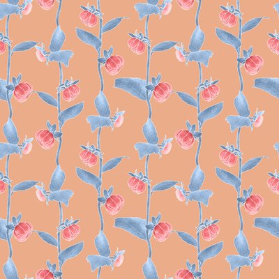 Dahlia-koordinatmønster colorway 2, 2020 (grafittblyant og digital) av Stacy Hsu