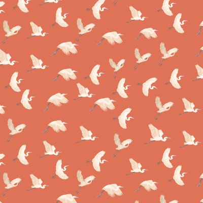 Egrets pattern II, 2022 (grafittblyant og digital) av Stacy Hsu