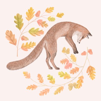 Jumping Fox, 2021 (grafittblyant og digital) av Stacy Hsu