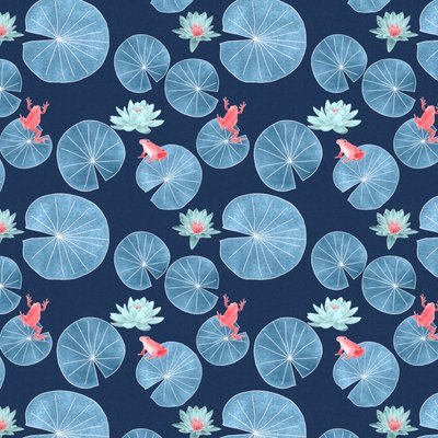 Lilypond pattern II, 2020 (grafittblyant og digital) av Stacy Hsu