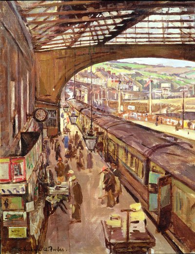Penzance: Jernbanestasjon av Stanhope Alexander Forbes