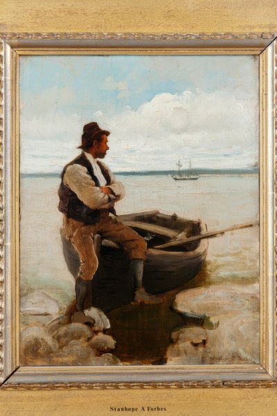 FERGEMANN PÅ SPYLING av Stanhope Forbes